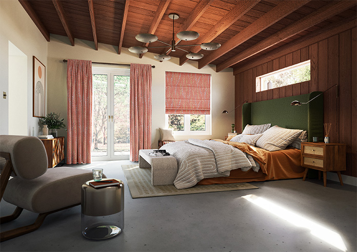 Willow Field, French Coral - Made to Measure Curtains - Image 8